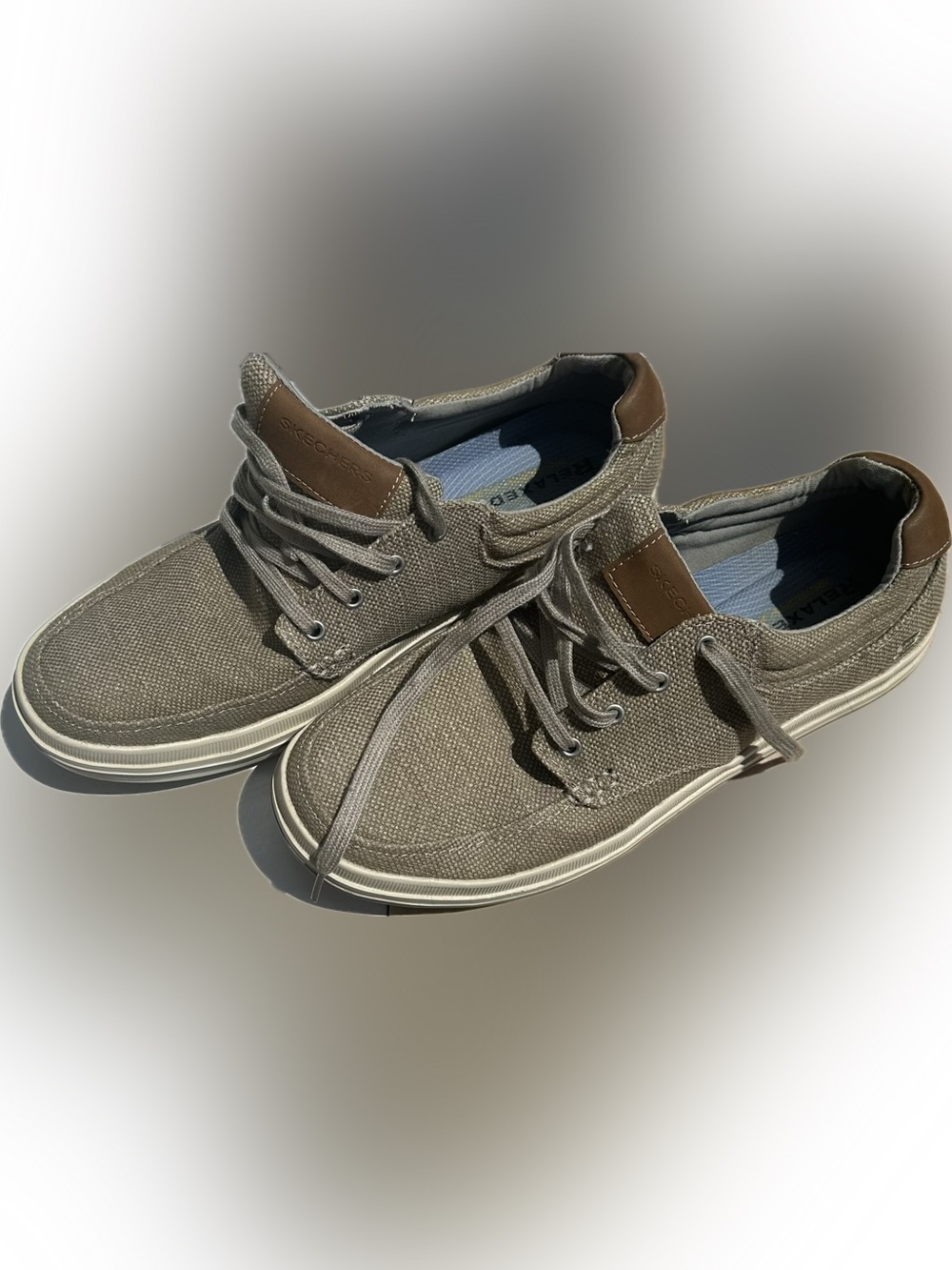 SKECHERS Mens Relaxed fit Soden khaki canvas shoes